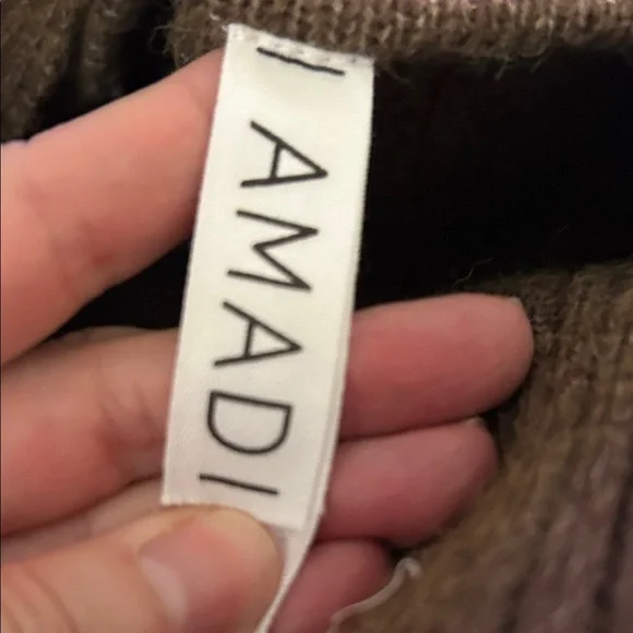 Amadi Anthropologie Women’s Alma Cozy Cardigan Ribbed Belted Brown - Picture 8 of 11